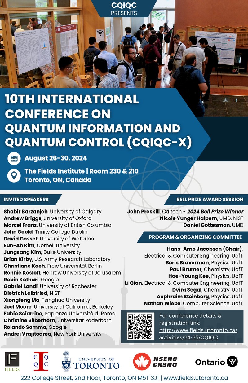 10th International Conference On Quantum Information and Quantum Control 2